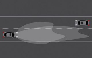 Fahrzeug mit Licht - Fernlicht und Nebellicht