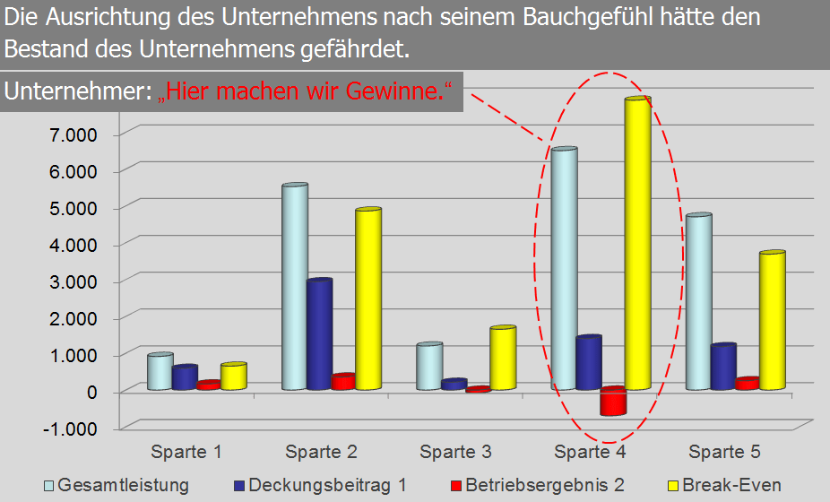 Entwurf der Spartenrechnung